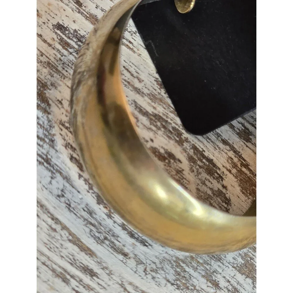 Gold Tone Chunky Hoop Earrings White Acrylic Yellow Matte Hoop Trio Set #433